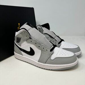 Air Jordan 1 Mid Men's Sneaker, 554724 092, Light Smoke Grey